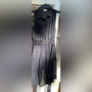Womens unique long shirt. Rope like see through waist line. Size Medium